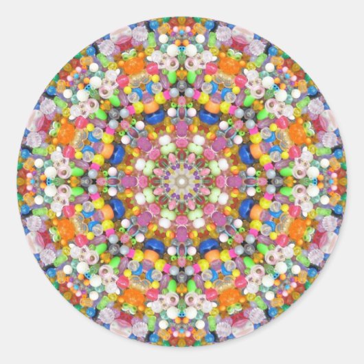 Sticker Rond Un mandala de perle (Devant)