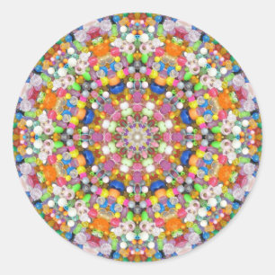 Sticker Rond Un mandala de perle