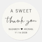 Sticker Rond Un Mariage à la crème de Merci doux (Devant)