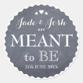 Sticker Rond Un Mariage de Coeurs de tableau de bord à privilég (Devant)