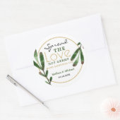 Sticker Rond Un Mariage de la verdure pour l'amour (Enveloppe)
