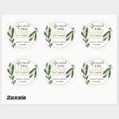 Sticker Rond Un Mariage de la verdure pour l'amour (Feuille)