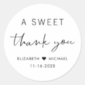 Sticker Rond Un Mariage de Merci doux (Devant)