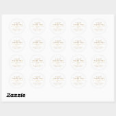 Sticker Rond Un Mariage de Merci doux (Feuille)