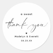 Sticker Rond Un Mariage de Merci doux (Devant)