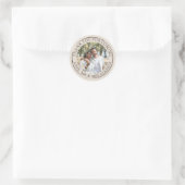 Sticker Rond Un Mariage de Merci Modèle photo neutre (Sac)