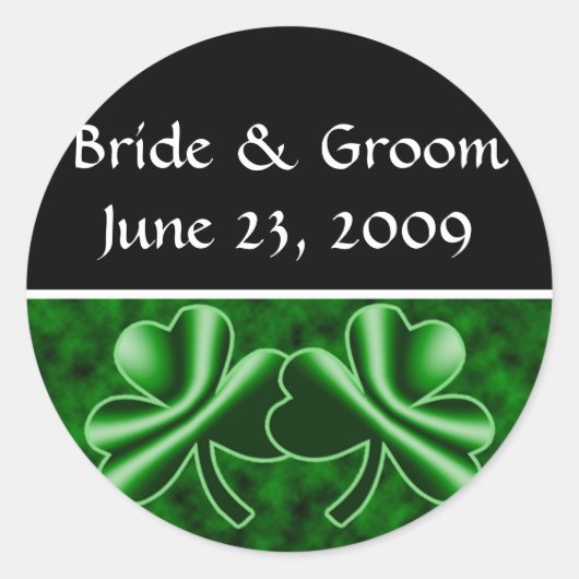 Sticker Rond Un Mariage irlandais (Devant)