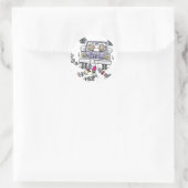 Sticker Rond Un Mariage lesbien vient de se marier (Sac)