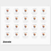 Sticker Rond Un Mariage royal (Feuille)