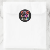 Sticker Rond Un mec Cool (Sac)