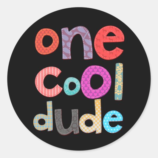 Sticker Rond Un mec Cool (Devant)