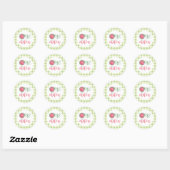 Sticker Rond Un melon d'anniversaire de première année de pastè (Feuille)