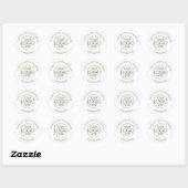 Sticker Rond Un Merci commercial blanc brillant (Feuille)