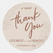 Sticker Rond un Merci doux (Devant)