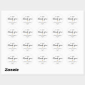 Sticker Rond Un Merci Doux Simple Script Mariage Faveur (Feuille)