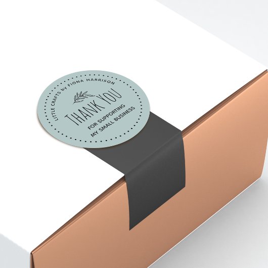 Sticker Rond Un Merci Terre Pour Aider Ma Petite Entreprise