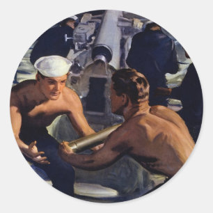 Sticker Rond Un message américain