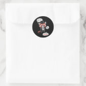 Sticker Rond Un mignon panda rouge (Sac)