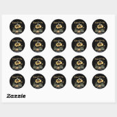 Sticker Rond Un Millier De Dents D'Abeilles (Feuille)