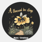 Sticker Rond Un Millier De Dents D'Abeilles (Devant)