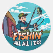 Sticker Rond Un mode de vie d'aventure (Devant)