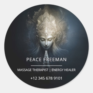 Sticker Rond Un moment de grâce   Art de méditation