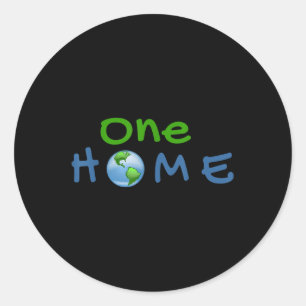 Sticker Rond Un Monde De Protection Du Climat Protec De l'envir