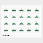 Sticker Rond Un monde plus propre et plus propre (Feuille)