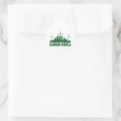 Sticker Rond Un monde plus propre et plus propre (Sac)