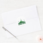 Sticker Rond Un monde plus propre et plus propre (Enveloppe)