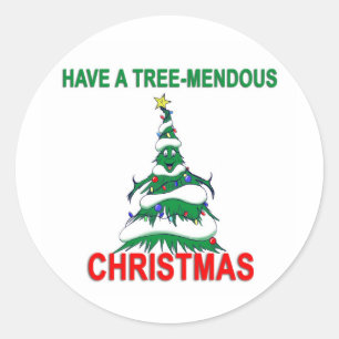 Sticker Rond Un Noël à l'arbre