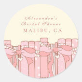 Sticker Rond Un nouveau chapitre commence coquette arc nuptiale (Devant)