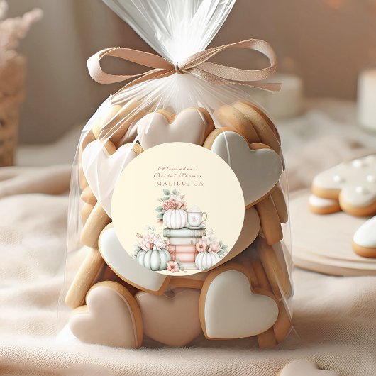 Sticker Rond Un nouveau chapitre commence la douche citrouille