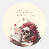 Sticker Rond Un nouveau chapitre commence la douche gothique nu (Devant)