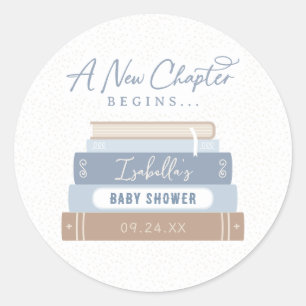 Sticker Rond Un nouveau chapitre commence l'autocollant Baby sh