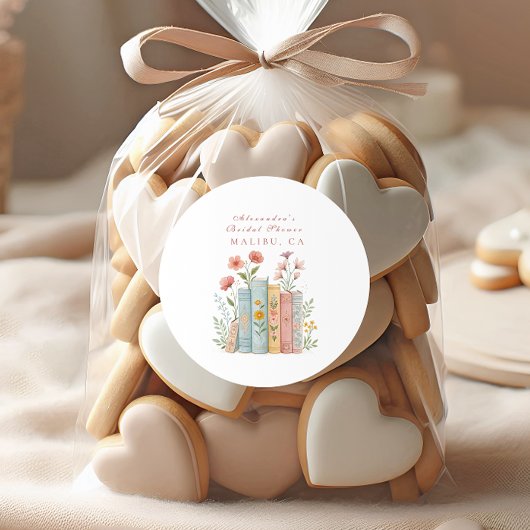 Sticker Rond Un nouveau chapitre Pastel Book Garden