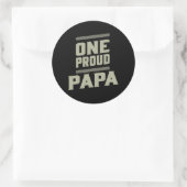 Sticker Rond Un papa fier (Sac)