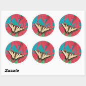 Sticker Rond Un papillon swallowtail du Canada (Feuille)