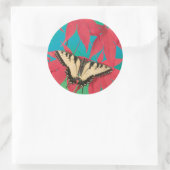 Sticker Rond Un papillon swallowtail du Canada (Sac)