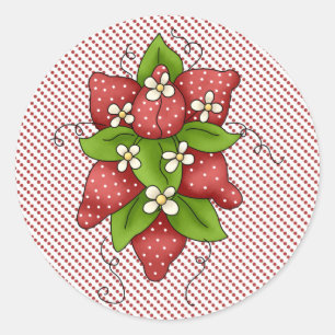 Sticker Rond Un paquet de fraises