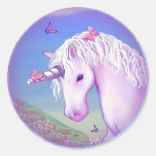 Sticker Rond Un paradis mauve