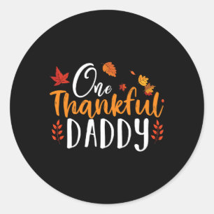 Sticker Rond Un Père Remercié Fun Père Thanksgiving Père Fall A