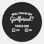 Sticker Rond Un Petit Ami Lui Demandera Tu Seras Mon Ami Valent (Devant)