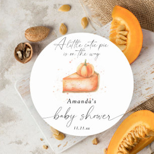 Sticker Rond "Un petit ange est en route" baby shower