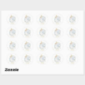 Sticker Rond Un Petit Baby shower Boo Cute Halloween Boy (Feuille)