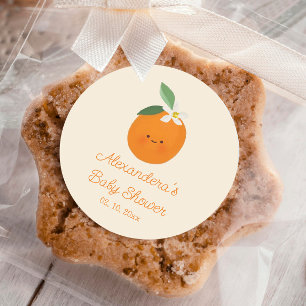 Sticker Rond Un petit Baby shower Citrus