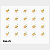 Sticker Rond Un petit Baby shower Cutie Oranges (Feuille)