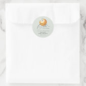 Sticker Rond Un Petit Baby shower Orange Citrus Cutie (Sac)