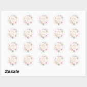 Sticker Rond Un petit baby shower papillon (Feuille)