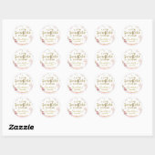 Sticker Rond Un petit Baby shower rose flocon (Feuille)